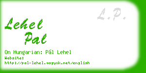 lehel pal business card